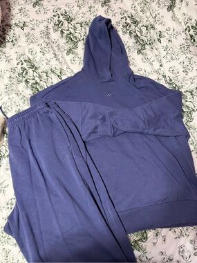 Reebok Women's Blue-Purple Hoodie and Jogger Set